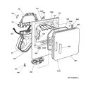 FRONT PANEL & DOOR Diagram and Parts List for DPSQ495GT4AA  General Electric Dryer