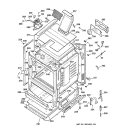 BODY PARTS Diagram and Parts List for JGBP24BEW1WH  General Electric Range