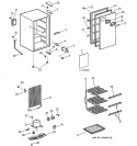 Section Diagram and Parts List for FP5DXARWH  General Electric Freezer