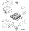 EVAPORATOR, ICE CUTTER GRID & WATER PARTS Diagram and Parts List for ZDIB50YA  General Electric Ice Maker