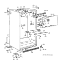CABINET PARTS Diagram and Parts List for TBT21DAXGRAA  General Electric Refrigerator