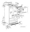 CABINET PARTS Diagram and Parts List for TBG18DAXMRAA  General Electric Refrigerator