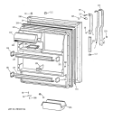 FRESH FOOD DOOR Diagram and Parts List for TBG18JAXMRAA  General Electric Refrigerator