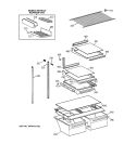 SHELF PARTS Diagram and Parts List for TBG18JAXMRAA  General Electric Refrigerator