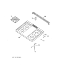 COOKTOP Diagram and Parts List for JGSS05BEW2BB  General Electric Range