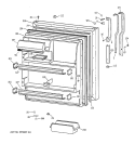 FRESH FOOD DOOR Diagram and Parts List for TBK18JAXMRAA  General Electric Refrigerator