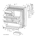 FRESH FOOD DOOR Diagram and Parts List for TBK21JAXHRWW  General Electric Refrigerator