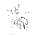 CONTROL PANEL & DOOR PARTS Diagram and Parts List for JE1235WW01  General Electric Microwave