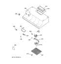 Section Diagram and Parts List for JV337X1AD  General Electric Range Hood