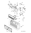 CONTROLS & GRILL ASSEMBLY Diagram and Parts List for AZ21E12D3CV6  General Electric Air Conditioner