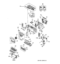 MOTOR, COMPRESSOR & SYSTEM COMPONENTS Diagram and Parts List for AZ21E15D3CV6  General Electric Air Conditioner