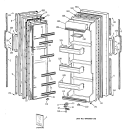 DOORS Diagram and Parts List for TFK20JAXEAA  General Electric Refrigerator