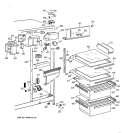 FRESH FOOD SECTION Diagram and Parts List for TFK20JAXEAA  General Electric Refrigerator