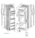DOORS Diagram and Parts List for TFK22JAXEAA  General Electric Refrigerator