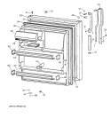 FRESH FOOD DOOR Diagram and Parts List for TBX18MAXRRWW  General Electric Refrigerator