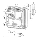 FRESH FOOD DOOR Diagram and Parts List for TBG18DAXSRAA  General Electric Refrigerator