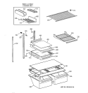 SHELF PARTS Diagram and Parts List for TBG18DAXSRAA  General Electric Refrigerator