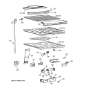 COMPARTMENT SEPARATOR PARTS Diagram and Parts List for TBG18DAXSRAA  General Electric Refrigerator