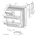 FRESH FOOD DOOR Diagram and Parts List for TBG18JAXSRWW  General Electric Refrigerator