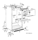 CABINET PARTS Diagram and Parts List for TBT21JAXLRWW  General Electric Refrigerator