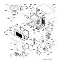Section Diagram and Parts List for JES1143WWP01  General Electric Microwave