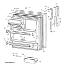 FRESH FOOD DOOR Diagram and Parts List for TBH18JAXTRAA  General Electric Refrigerator