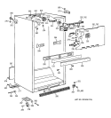 CABINET PARTS Diagram and Parts List for TBH18JAXTRAA  General Electric Refrigerator