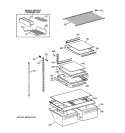 SHELF PARTS Diagram and Parts List for TBH18JAXTRAA  General Electric Refrigerator