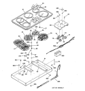Part Location Diagram of WB61K5013 GE GLASS COOKTOP (WHITE)