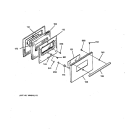 DOOR Diagram and Parts List for JSS16V1AD  General Electric Range