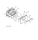 OVEN DOOR Diagram and Parts List for JSS16PW1AD  General Electric Range