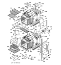 BODY PARTS Diagram and Parts List for JKP55WP2WG  General Electric Wall Oven