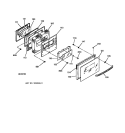 OVEN DOOR Diagram and Parts List for JSP40WW1WW  General Electric Range