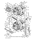 BODY PARTS Diagram and Parts List for ZEK757BW1BB  General Electric Wall Oven