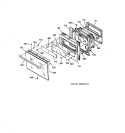 DOOR Diagram and Parts List for ZEK757BW1BB  General Electric Wall Oven