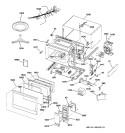Section Diagram and Parts List for JES1534BW01  General Electric Microwave