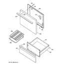 DOOR & DRAWER PARTS Diagram and Parts List for JBS03V2  General Electric Range