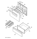 DOOR & DRAWER PARTS Diagram and Parts List for JBS07V3  General Electric Range