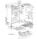 CABINET Diagram and Parts List for TBJ14DAXMRAD  General Electric Refrigerator