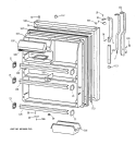 FRESH FOOD DOOR Diagram and Parts List for TBX21DAXPRAA  General Electric Refrigerator