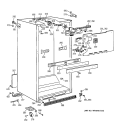CABINET PARTS Diagram and Parts List for TBT21DAXNRWW  General Electric Refrigerator
