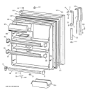 FRESH FOOD DOOR Diagram and Parts List for TBT24JAXJRAA  General Electric Refrigerator