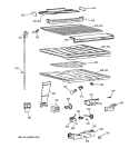 COMPARTMENT SEPARATOR PARTS Diagram and Parts List for TBT24JAXJRAA  General Electric Refrigerator