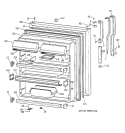 FRESH FOOD DOOR Diagram and Parts List for TBT25JAXJRAA  General Electric Refrigerator