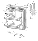 FRESH FOOD DOOR Diagram and Parts List for TBT18JAXYRAA  General Electric Refrigerator