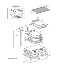SHELF PARTS Diagram and Parts List for TBT18JAXYRAA  General Electric Refrigerator