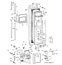FREEZER DOOR Diagram and Parts List for TPG24PRZABB  General Electric Refrigerator