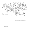 CONTROLS & BACKSPLASH Diagram and Parts List for WDSR4110T6AA  General Electric Washer