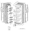 DOORS Diagram and Parts List for TFX20SAXFWW  General Electric Refrigerator