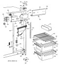FRESH FOOD SECTION Diagram and Parts List for TFX20SAXFWW  General Electric Refrigerator